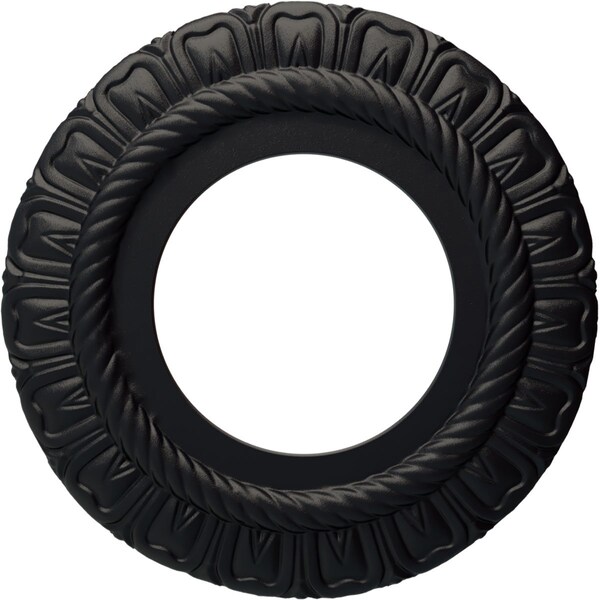 Ekena Millwork Claremont Ceiling Medallion (Fits Canopies up to 5 5/8"), 9"OD x 4 1/2"ID x 1/2"P, Steel Gray CM09CLSGS - main